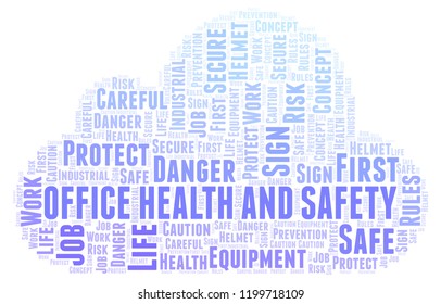 Office Health And Safety Word Cloud.  