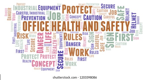 Office Health And Safety Word Cloud.  