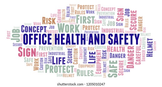 Office Health And Safety Word Cloud.  