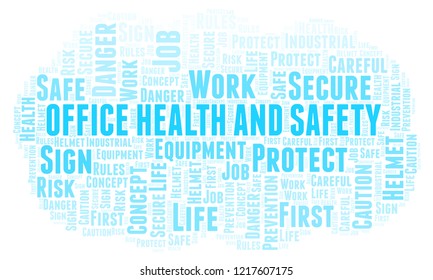 Office Health And Safety Word Cloud.  