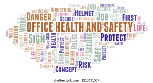 Office Health And Safety Word Cloud.  