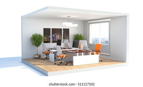 Office Interior 3d Illustration Stock Illustration 511117102 | Shutterstock