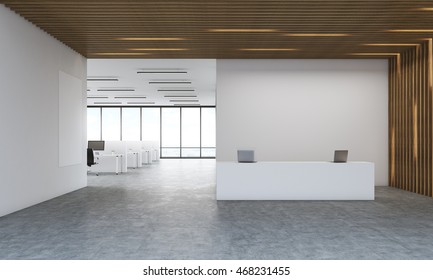 Office Legal Company Reception Desk Concept Stock Illustration 468231455