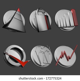 Office metal icons