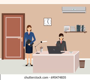 Reception Desk Stock Vector (Royalty Free) 568100902