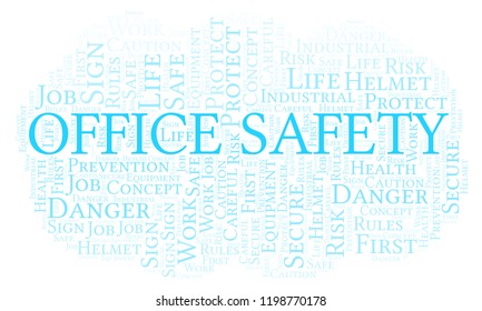 Office Safety Word Cloud.  