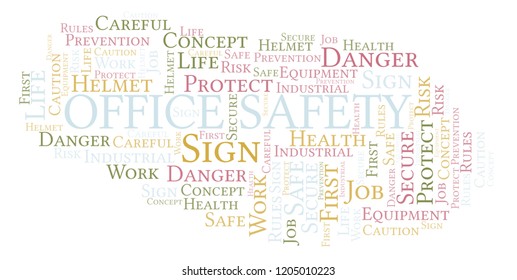 Office Safety Word Cloud.  