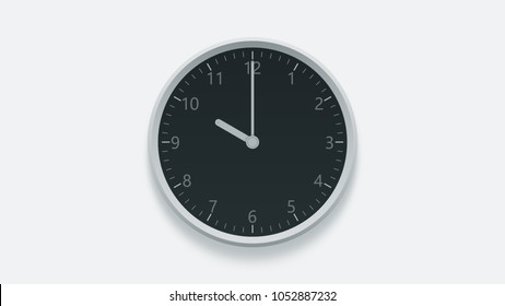 Office Wall Clock Displays 10 Oclock. 3D Rendering