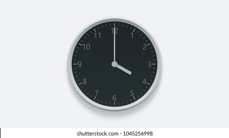 Office Wall Clock Displays 4 Oclock. 3D Rendering