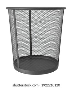 Office Waste Basket 3D Illustration On White Background