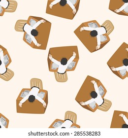 Office workers , cartoon seamless pattern background
