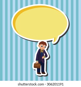 Office Workers Cartoon Speech Icon Stock Illustration 306201191