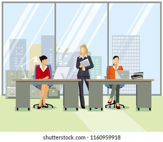 Office Workplace People Work Illustration Stock Illustration 1160959918 ...