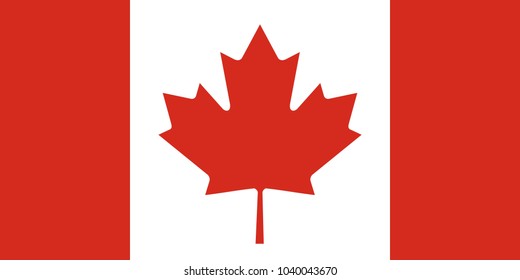 Official Large Flat Flag Of Canada Horizontal