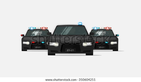 Official state car police cars escort, president\
guard auto convoy, security automobile, government person\
protection serve, duty official, black tag banner, sticker badge\
modern design isolated\
image