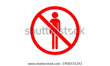 Off-limits red icon , pictogram
