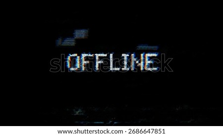 Offline error with pixel glitch effect