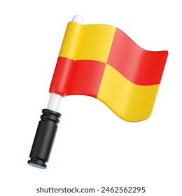 Offside Flag Football Element 3D Icon