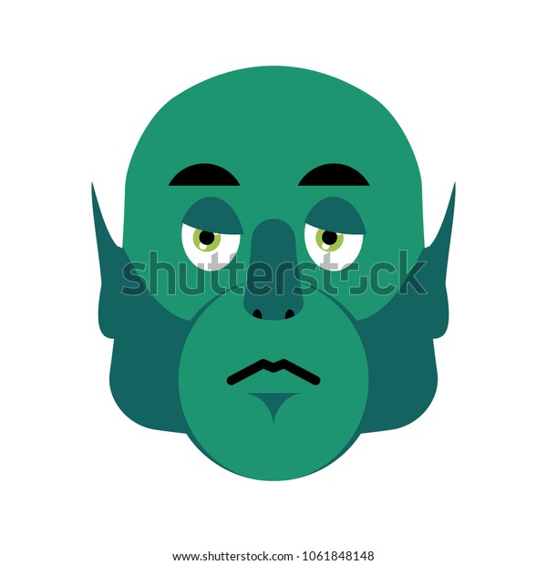 Ogre Sad Emoji Goblin Sorrowful Emotion Stock Illustration 1061848148