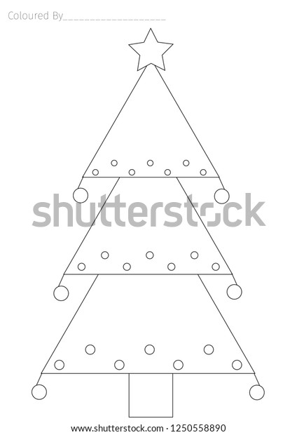 oh christmas tree christmas tree colouring stock