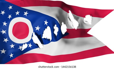 Ohio State Flag Perforated Bullet Holes Stock Illustration 1442156138 ...