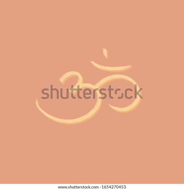 Ohm Symbol Yoga Meditation Relaxation Entspannung Stock Illustration