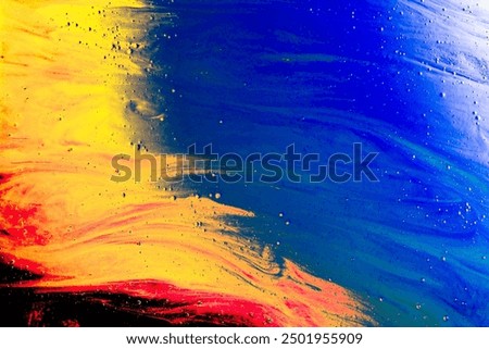 Oil bubbles inside water base form patterns