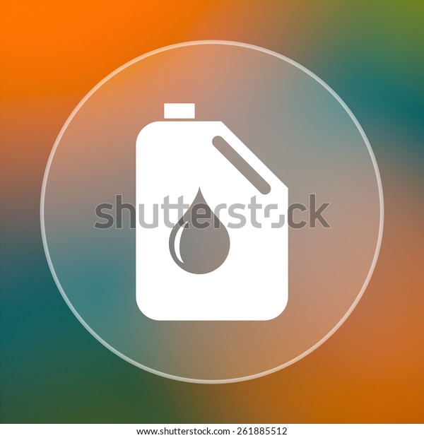 Oil\
can icon. Internet button on colored  background.\
