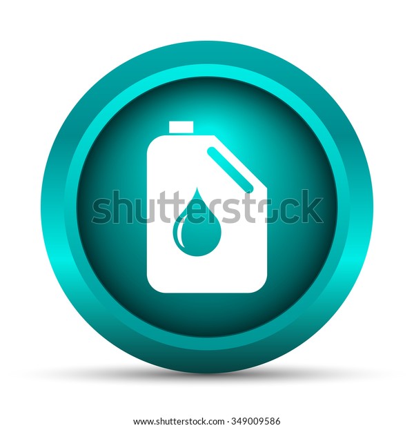 Oil can
icon. Internet button on white background.
