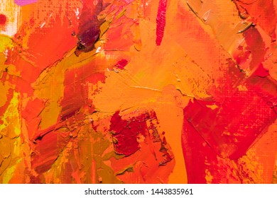 Oil Color Painting Texture On Canvas Stock Illustration 1443835961