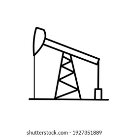 An Oil Drilling Machine Icon Logo Template