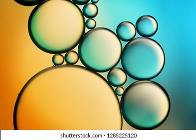 Oil Drops On The Water Surface