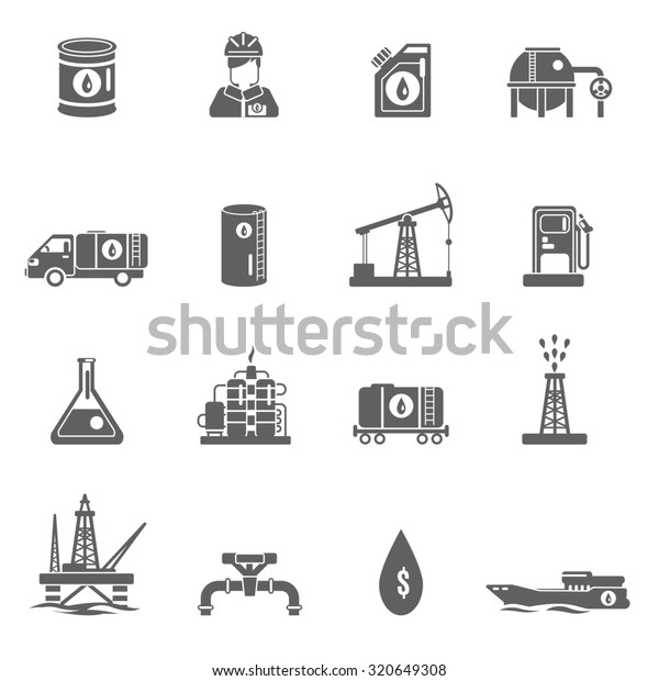 Oil Gasoline Fuel Extraction Industry Black Stock Illustration 320649308