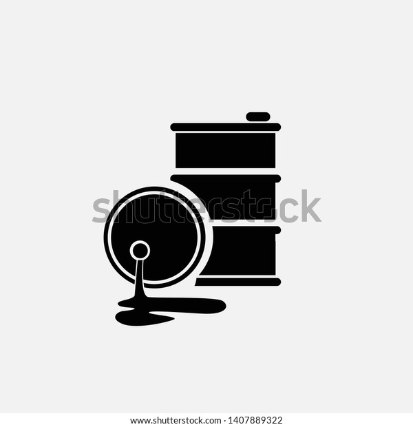 Oil icon isolated on
white background
