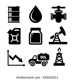 Oil Icons Set Stock Illustration 433563211 