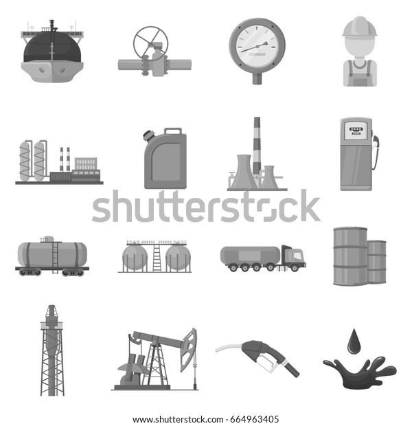 Oil\
industry set icons in monochrome style. Big collection of oil\
industry bitmap,rastr symbol stock\
illustration
