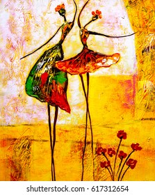 Oil Painting - Ballet