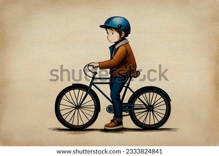 Similar – Image, Stock Photo Childhood canvas I Bicycle