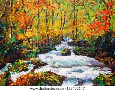 Oil Painting - Maple in Autumn
