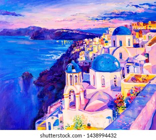 Original Oil Painting On Canvas Blue Stock Illustration 775197013 ...