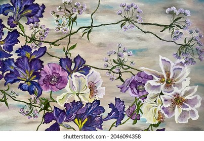 oil painting on canvas Flowers