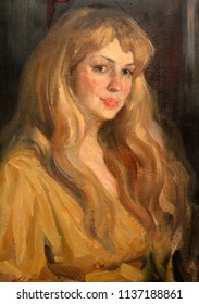 Oil Painting, Portrait, Handmade