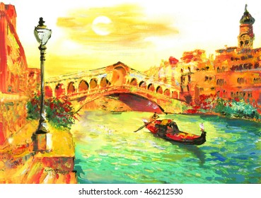 Oil Painting - Venice, Italy