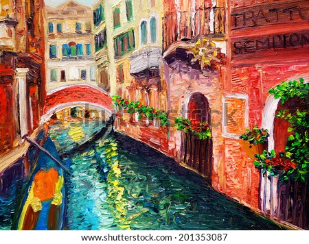 Oil Painting - Venice, Italy 