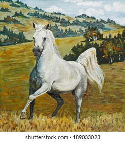 8,657 White Horses Painting Images, Stock Photos & Vectors 