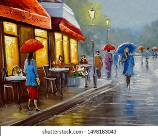 Oil Paintings Landscape, City, Fine Art.