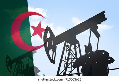 Oil Production In Algeria  (3d-illustration)