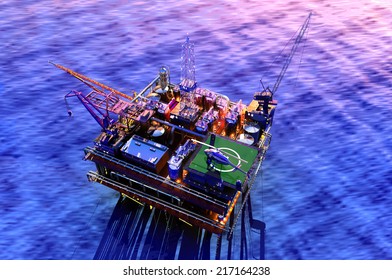 Oil production into the sea