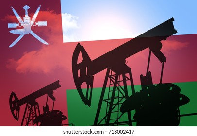 Oil Production In Oman (3d-illustration)