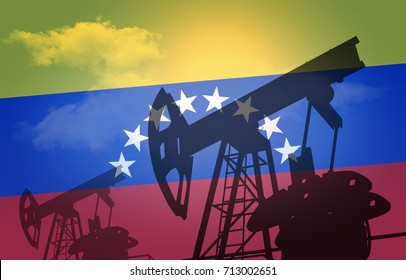 Oil Production In Venezuela (3d-illustration)